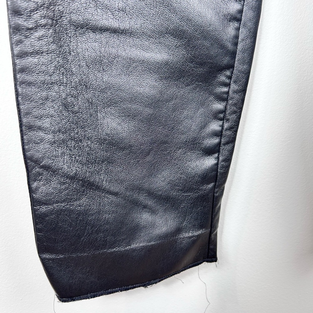Artizia Babaton faux-leather pants, 0, raw edge hem cropped Edgy Streetwear Chic - Picture 5 of 6